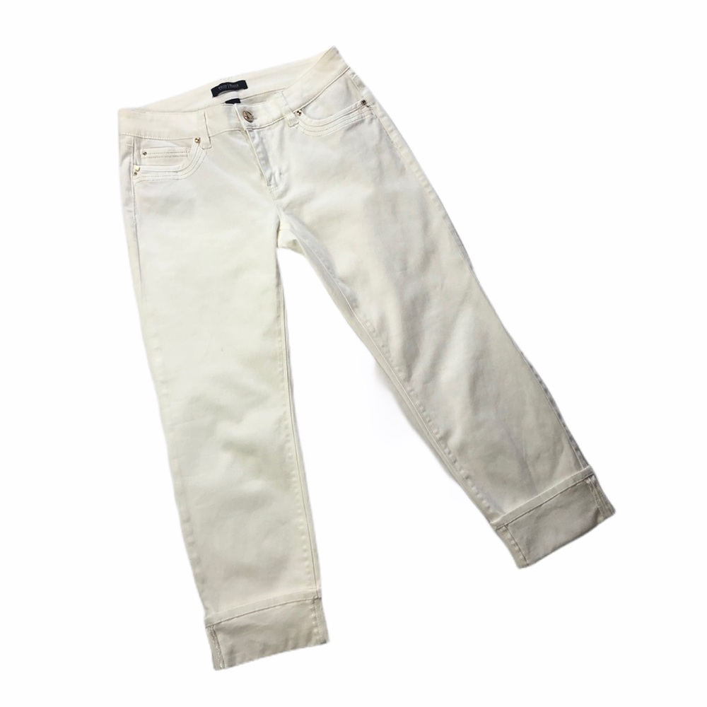 White House Black Market White Capri Jeans Size 4 - Picture 5 of 8